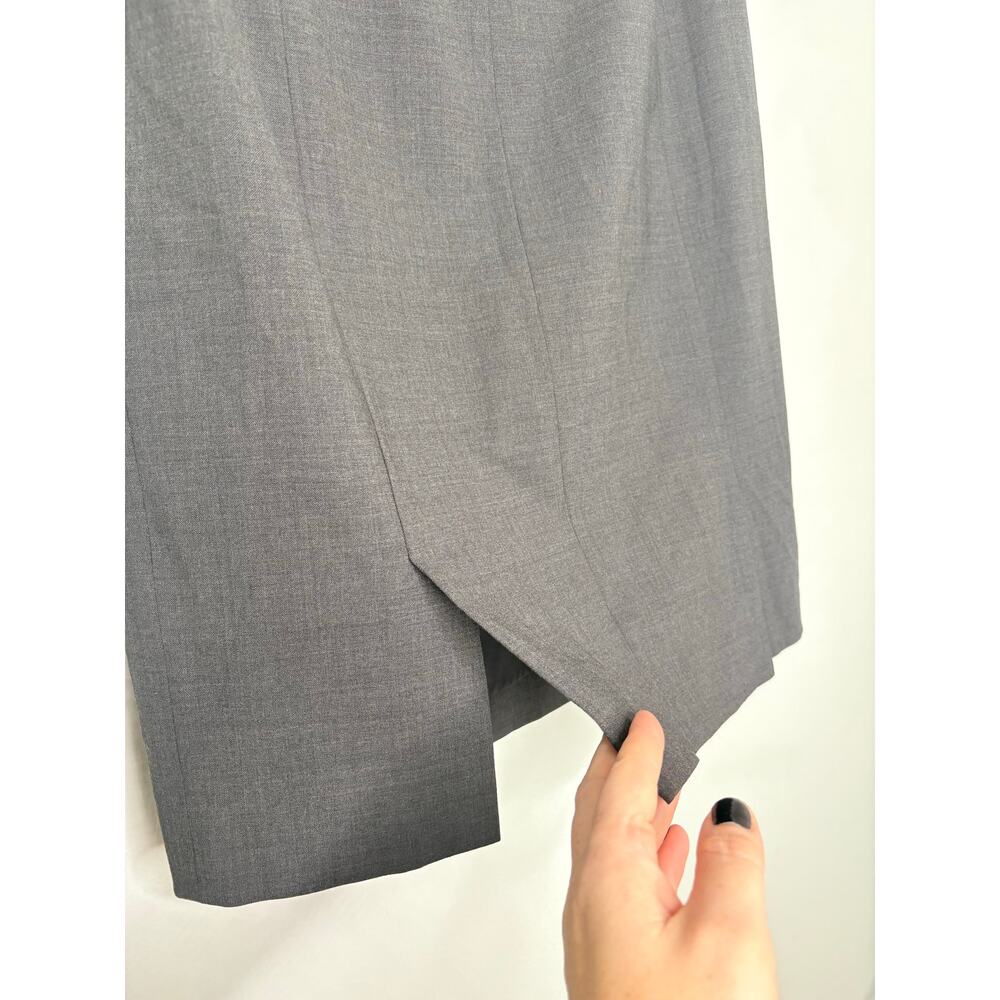 MM Lafleur The Cobble Hill Gray Wool Skirt Size 4 Melange Straight Pencil - Picture 10 of 12